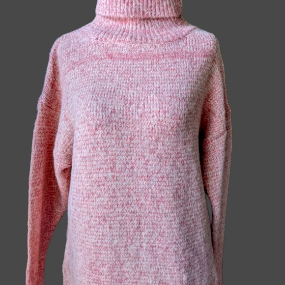 Lulu's Warm and Cozy Heathered Mauve Turtleneck Sweater Dress Size S - Picture 8 of 8
